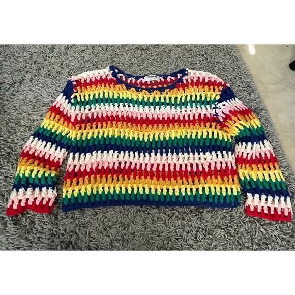 DARAH DAHL Rainbow Loose Knit Sweater - Picture 3 of 10